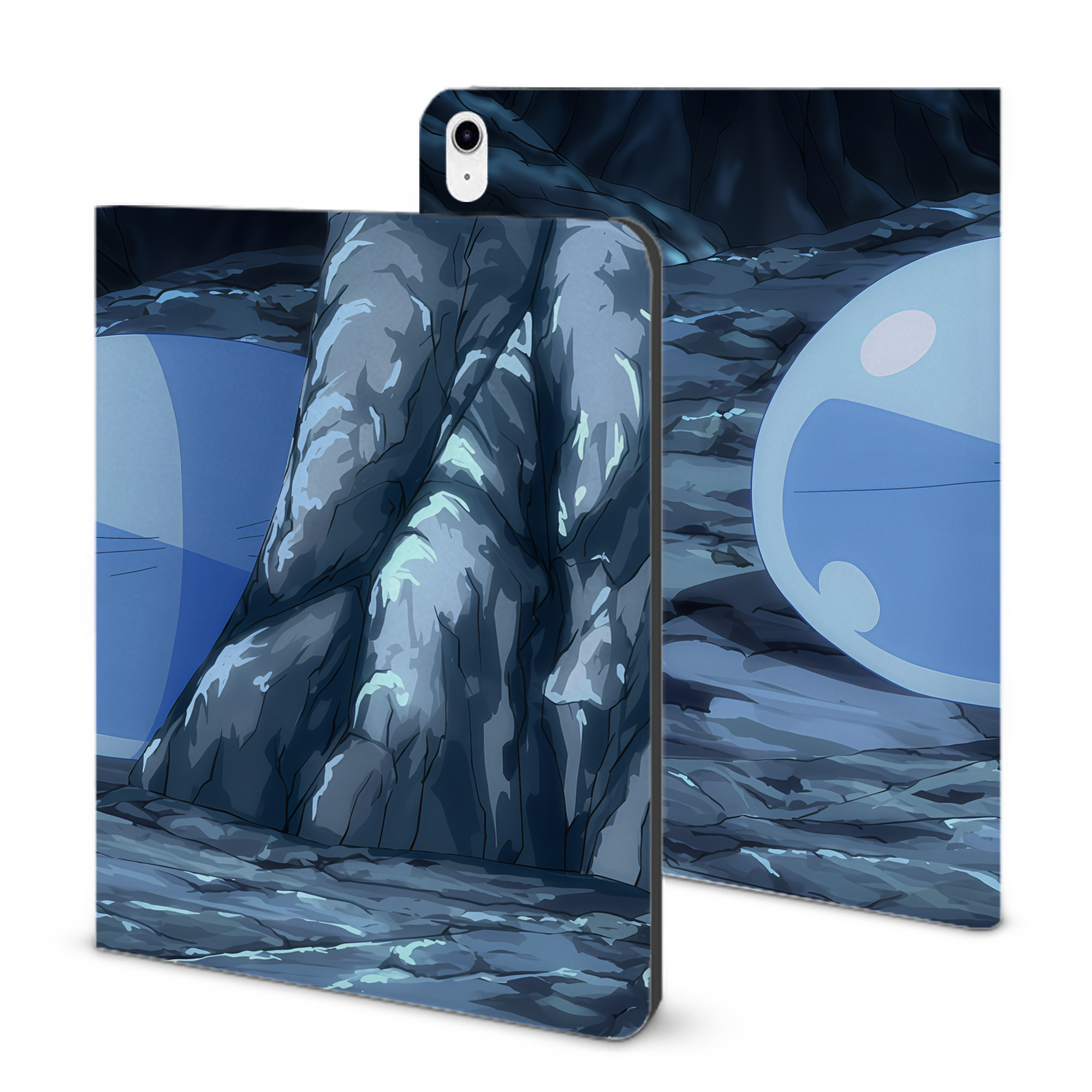 （画像用） 転スラ Regarding Reincarnated to Slime IPad ケース ブック型 PUレザー TPU 耐衝撃 軽量 薄型 ペン収納なし 全面保護 IPad 各モデル対応